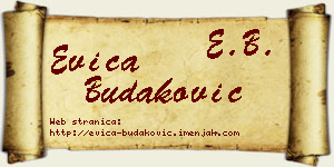 Evica Budaković vizit kartica